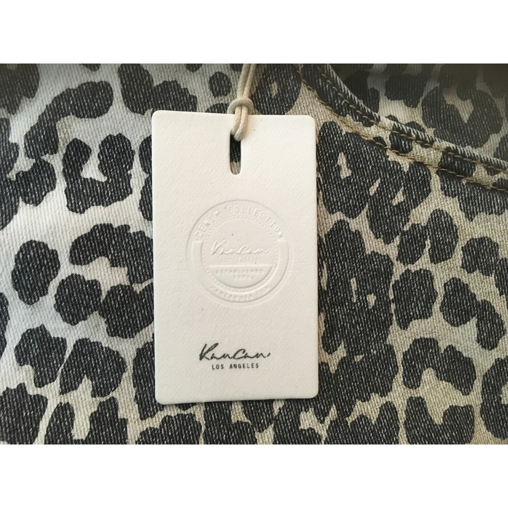 KanCan High Rise Barrel Horseshoe Jeans Leopard Print size 13/30 NWT - Picture 4 of 7